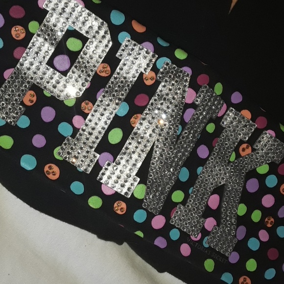 🧡V.S. PINK Outfit Set BEDAZZLED Yoga Pants sz S🧡 - Picture 6 of 6